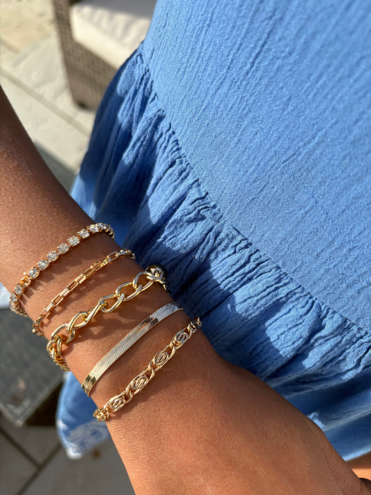Gold Stack Bracelet Set