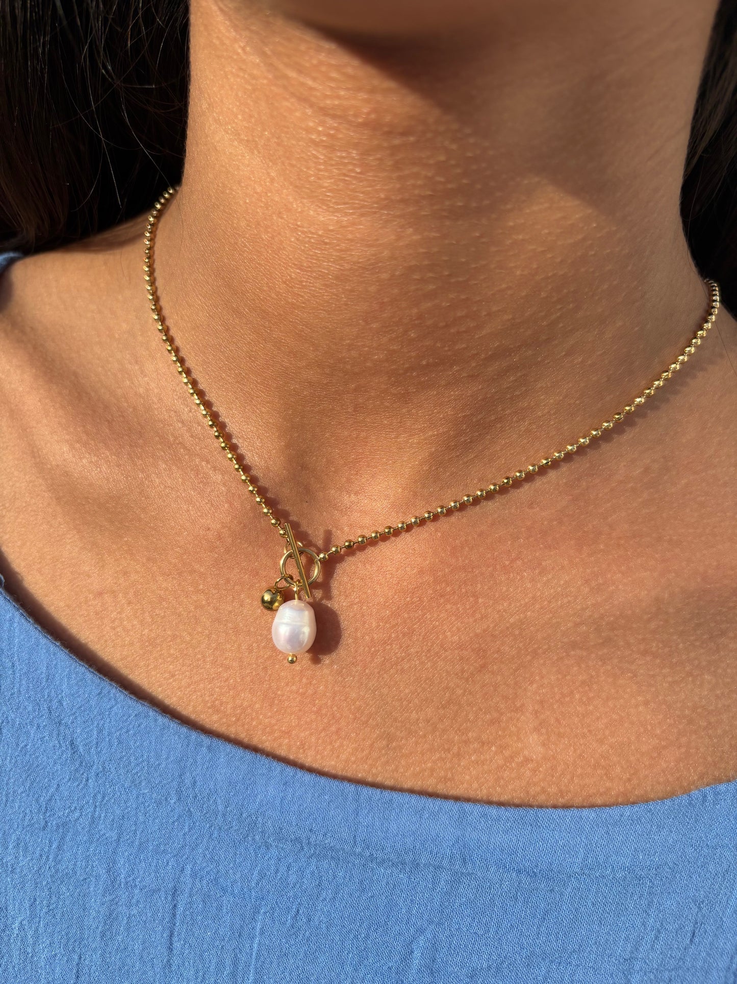 Golden Pearl Necklace
